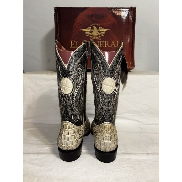Cowboy Rodeo Boots Exotic Leather Gray Croc print  Men’s 6 - Picture 5 of 8